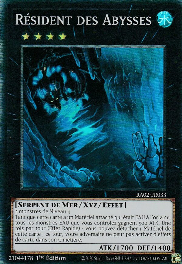 Carte Yu-Gi-Oh ! - Collection Rareté du 25ème Anniversaire II (RA02) - FR033 - Résident des Abysses - 1ère Edition