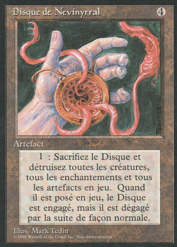 Carte MAGIC 3ème Edition Bords Noirs Disque de Nevinyrral VF