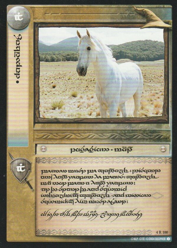 Carte JCC SEIGNEUR des ANNEAUX 4R100 GRIPOIL Version Tengwar