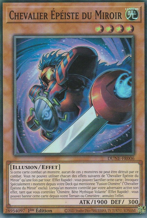 Carte Yu-Gi-Oh ! - Nexus du Duelliste (DUNE) - Chevalier Epéiste du Miroir - FR006 - 1ère Edition