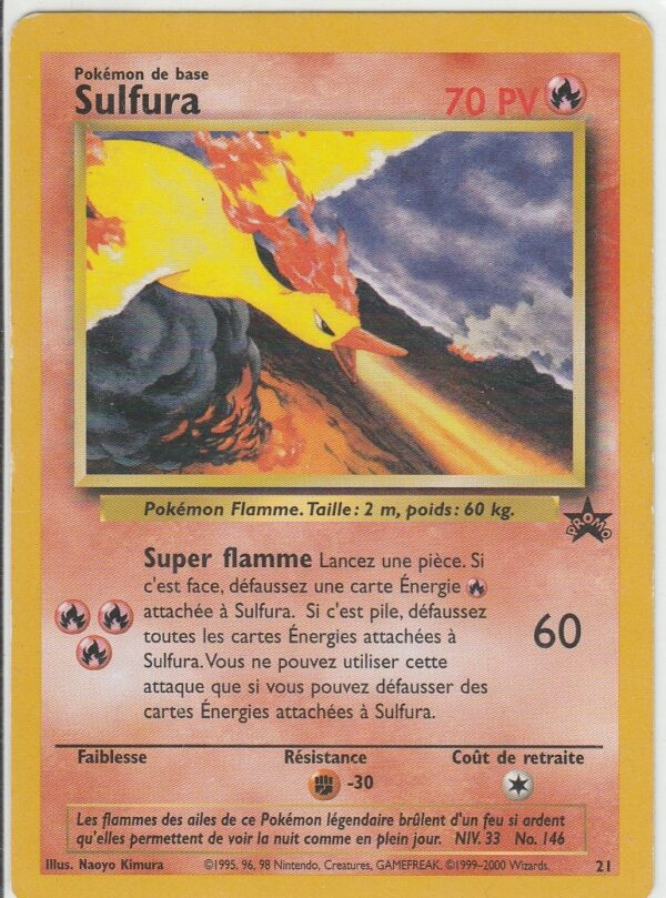 Carte POKEMON Promo Black Star SULFURA 21 VF