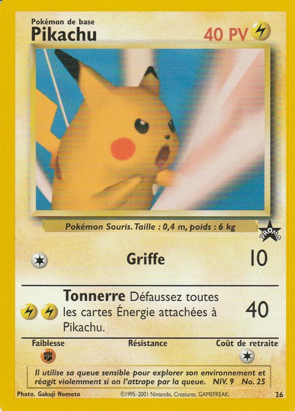 Carte POKEMON Promo Black Star PIKACHU 26 VF