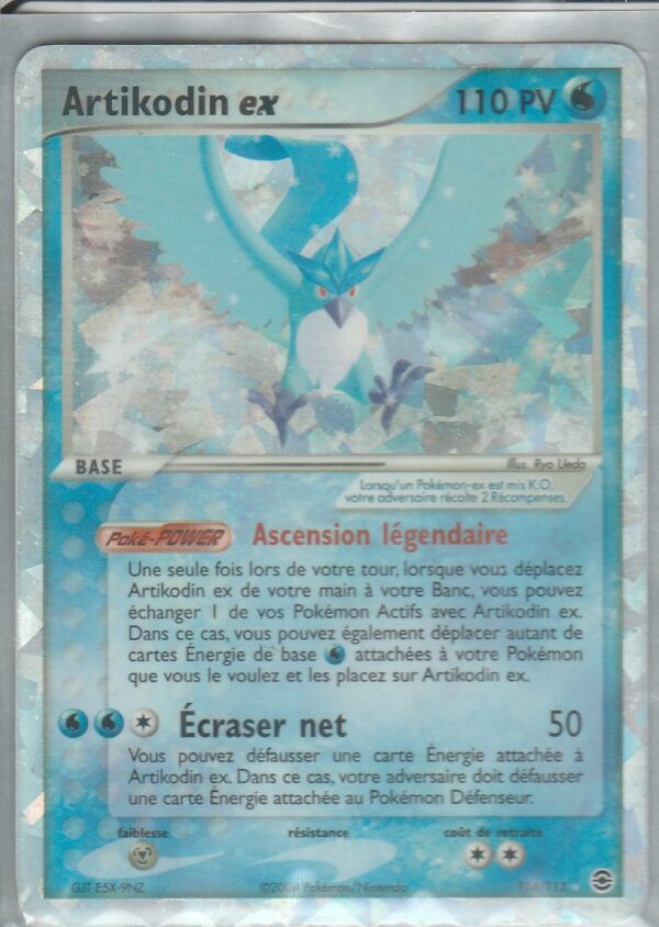 Carte POKEMON Rouge Feu & Vert Feuille 114/112 ARTIKODIN EX VF
