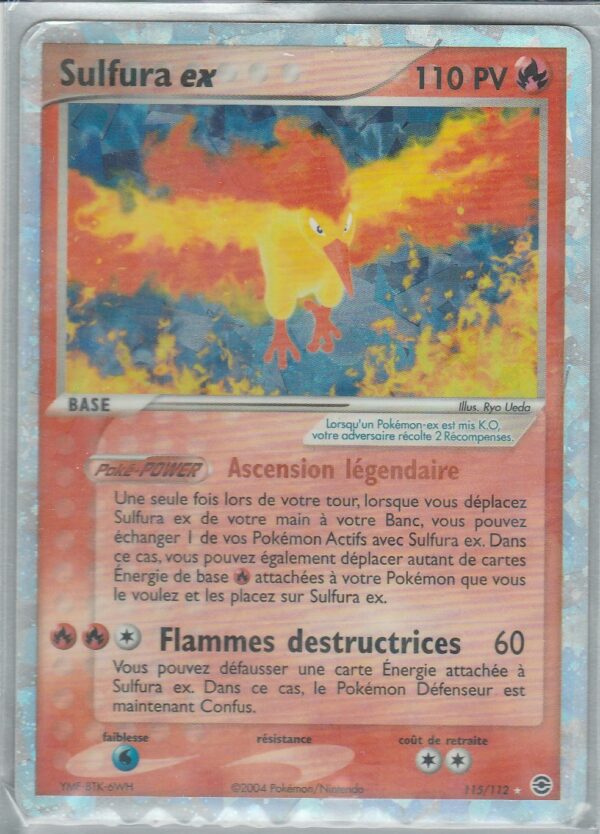 Carte POKEMON Rouge Feu & Vert Feuille 115/112 SULFURA EX VF