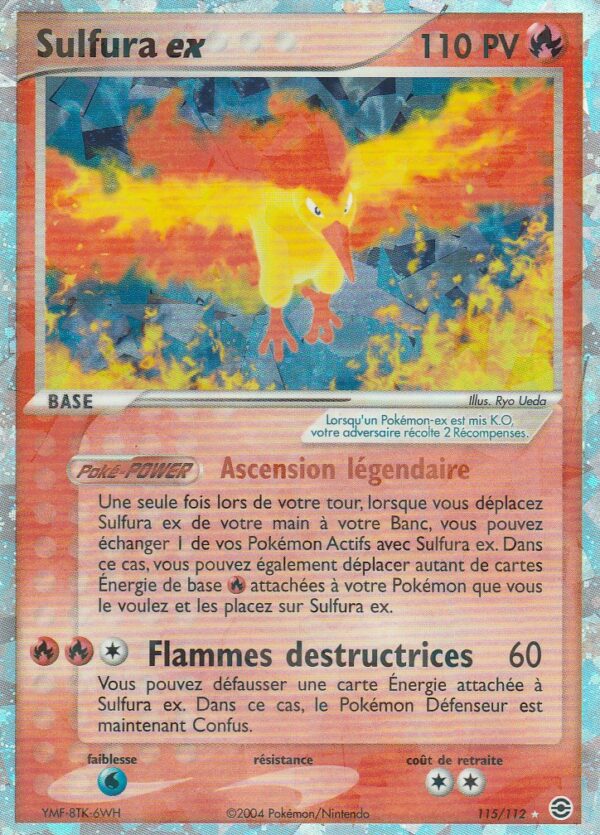 Carte POKEMON Rouge Feu & Vert Feuille 115/112 SULFURA EX VF – Image 3