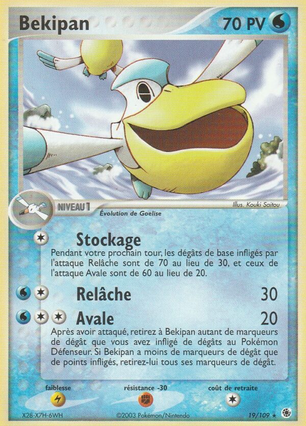 Carte POKEMON Rubis & Saphir 019/109 BEKIPAN VF