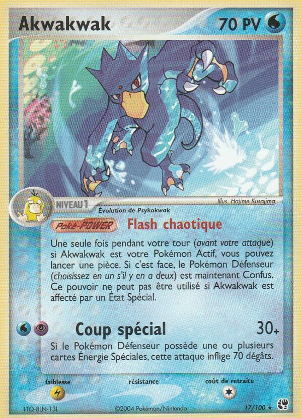 Carte POKEMON Tempête de Sable 017/100 AKWAKWAK VF