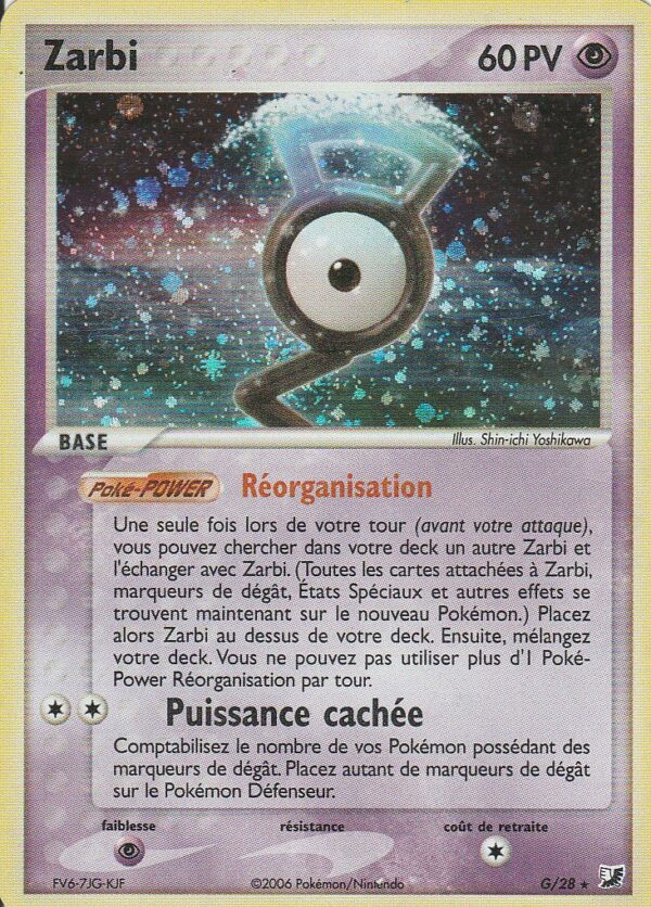 Carte POKEMON Forces Cachées G/28 ZARBI G VF