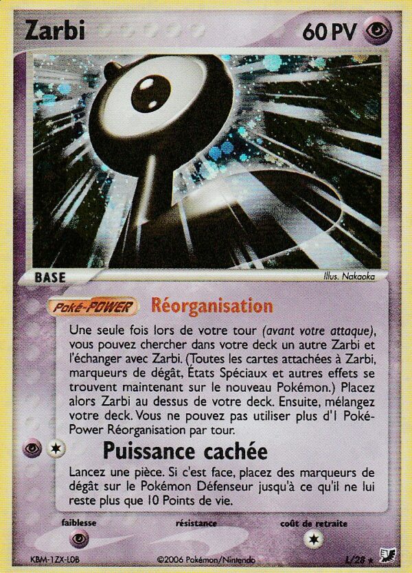 Carte POKEMON Forces Cachées L/28 ZARBI L VF