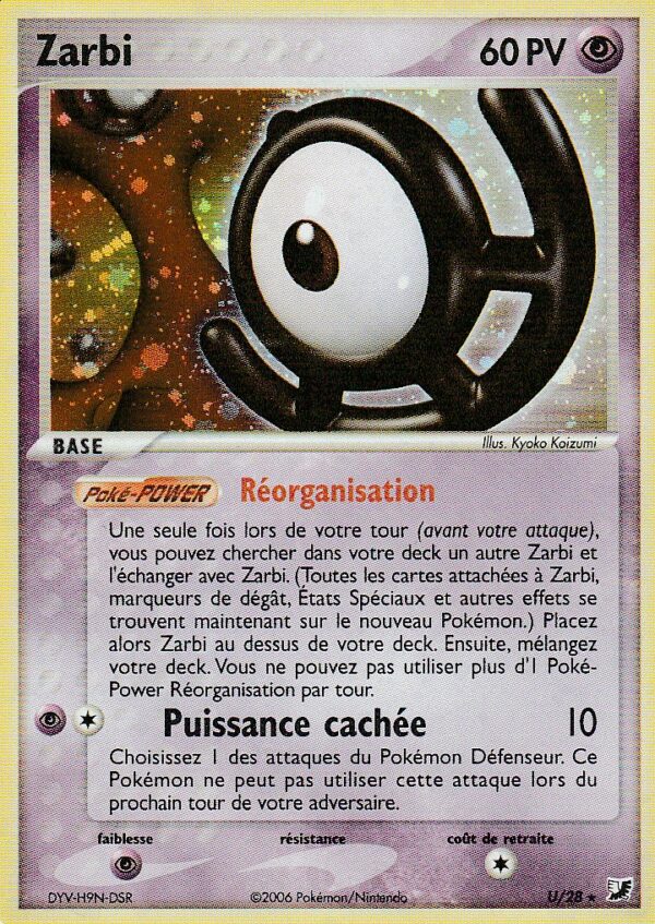 Carte POKEMON Forces Cachées U/28 ZARBI U VF