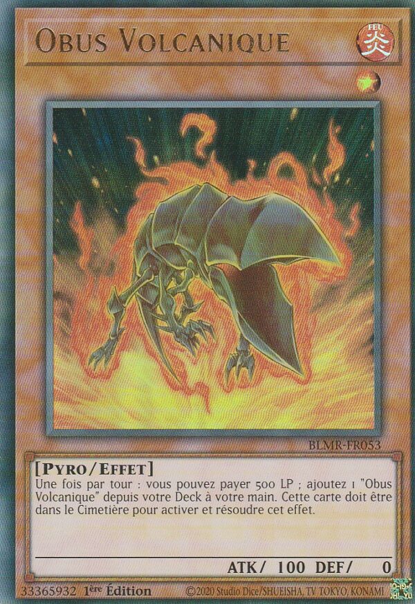 Carte Yu-Gi-Oh ! - La Vengeance Monstrueuse (BLMR) - FR053 - Obus Volcanique - 1ère Edition