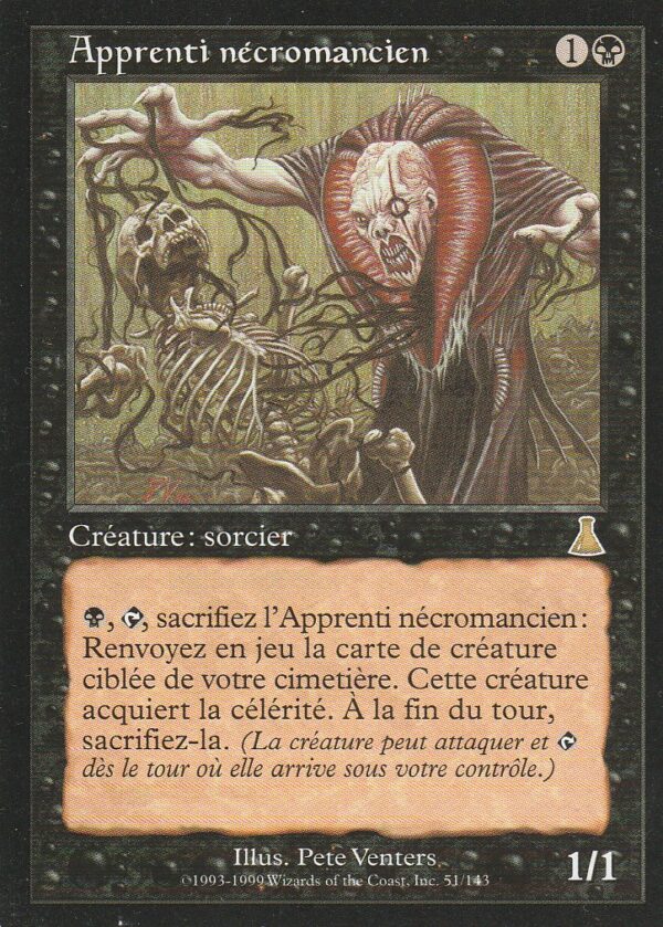 Carte MAGIC Destinée d'URZA 051/143 Apprenti Nécromancien VF