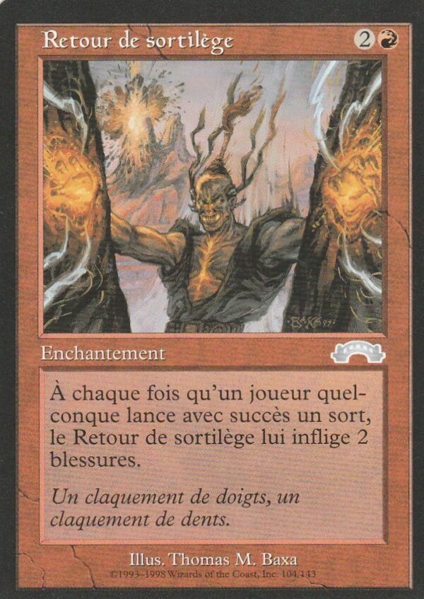 Carte MAGIC Exode 104/143 Retour de Sortilège VF