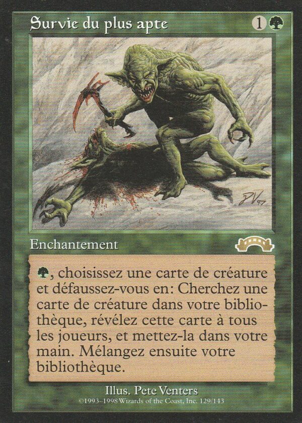Carte MAGIC Exode 129/143 Survie du Plus Apte VF