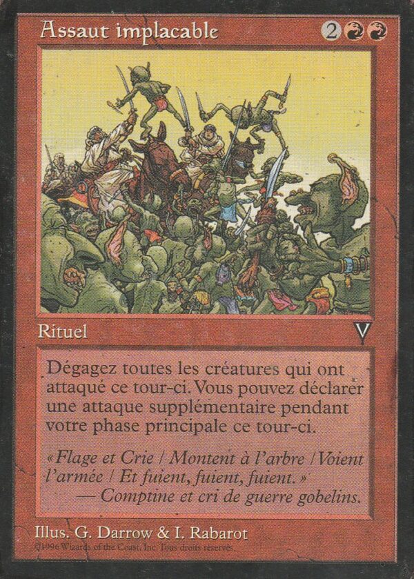 Carte MAGIC Visions Assaut Implacable VF