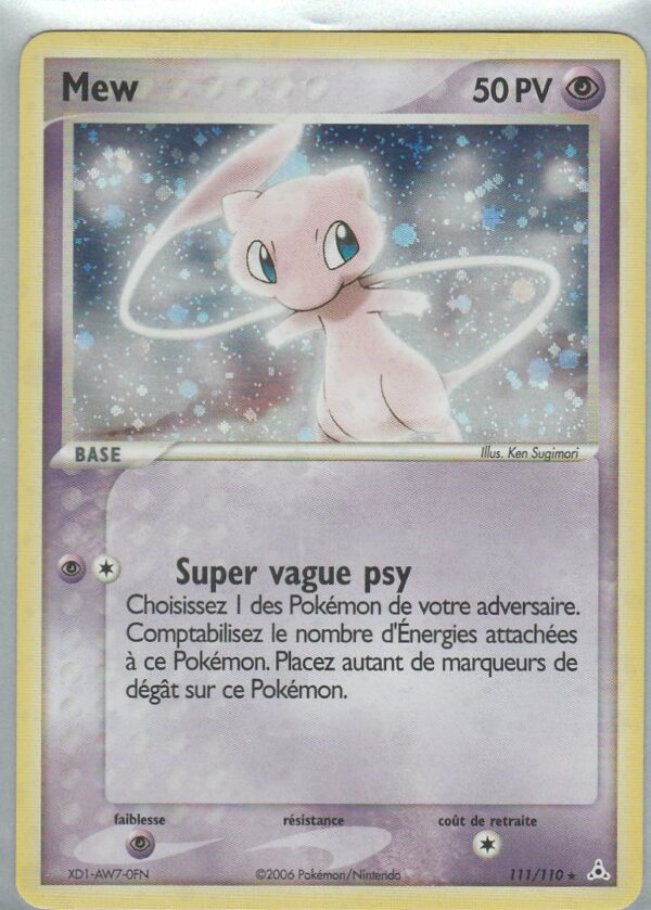 Carte POKEMON Fantômes HOLON 111/110 MEW VF