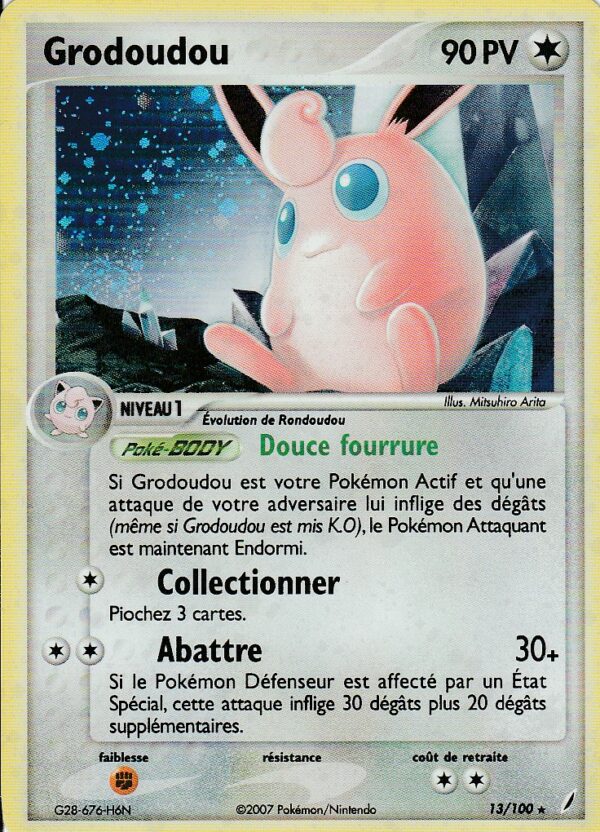 Carte POKEMON Gardiens de Cristal 013/100 GRODOUDOU VF