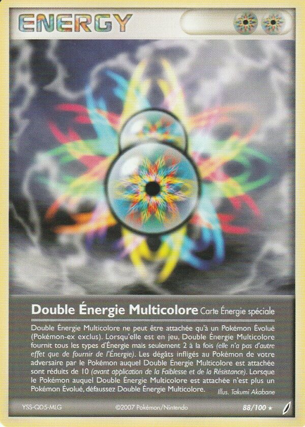 Carte POKEMON Gardiens de Cristal 088/100 Double Energie Multicolore VF