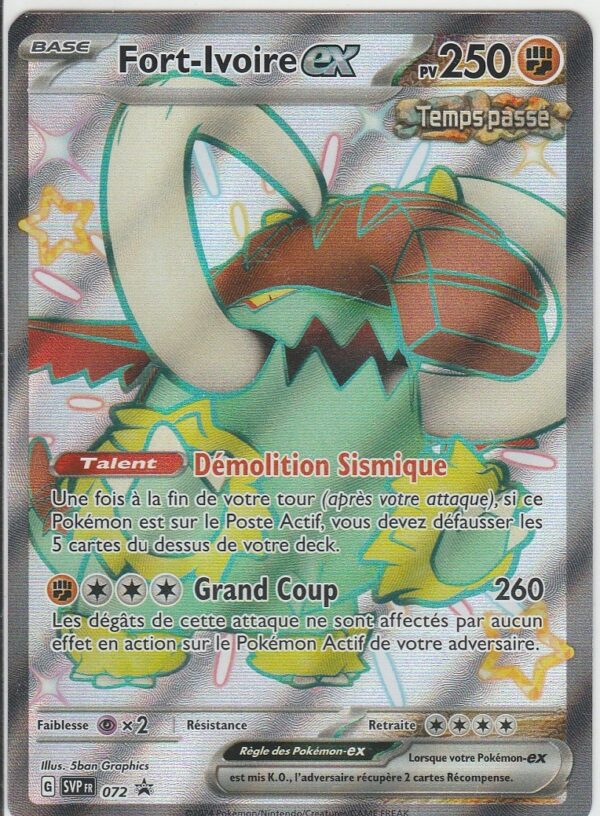 Carte POKEMON Black Star Promos SVP 072 FORT-IVOIRE EX VF