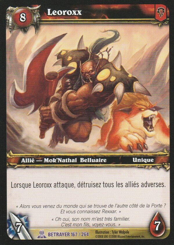 Carte World of Warcraft - Les Serviteurs du Traître - 167/264 - LEOROXX - VF