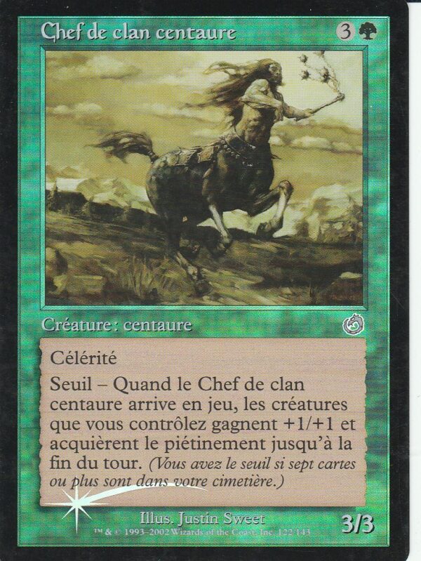 Carte MAGIC Tourment 122/143 Chef de Clan Centaure VF FOIL