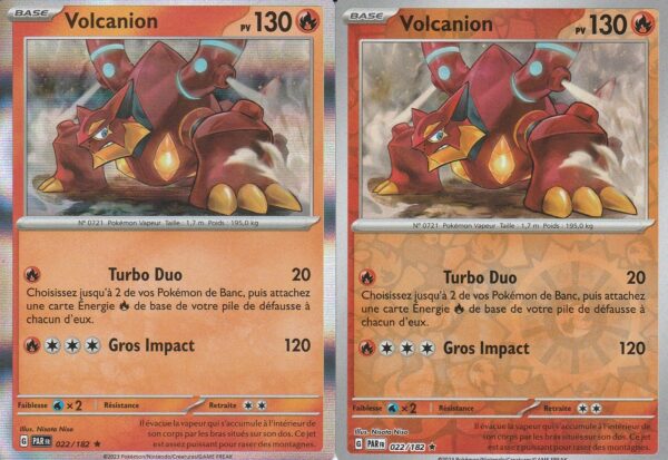 Carte POKEMON Faille Paradoxe PAR 022/182 VOLCANION VF Duo Holo. + Reverse