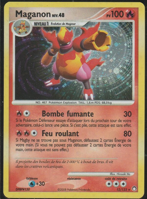 Carte POKEMON Trésors Mystérieux 012/123 MAGANON VF