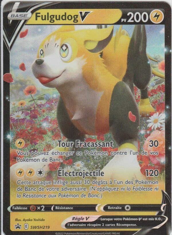 Carte POKEMON Black Star Promos SWSH 219 FULGUDOG V VF