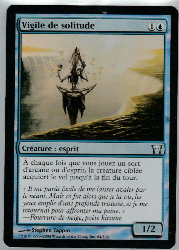 Carte MAGIC Guerriers de KAMIGAWA 064/306 Vigile de Solitude VF FOIL