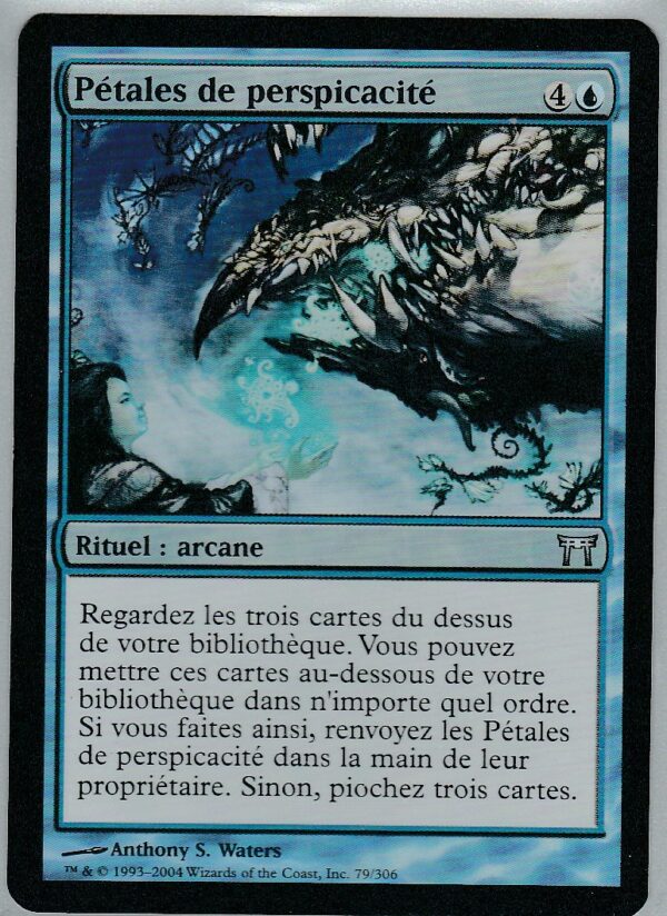 Carte MAGIC Guerriers de KAMIGAWA 079/306 Pétales de Perspicacité VF FOIL