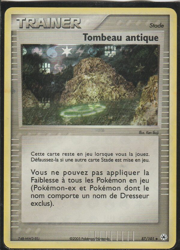 Carte POKEMON Légendes Oubliées 087/101 Tombeau Antique VF REVERSE HOLO.