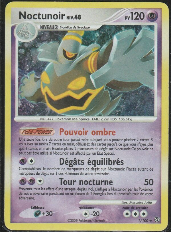 Carte POKEMON Tempête 001/100 NOCTUNOIR VF