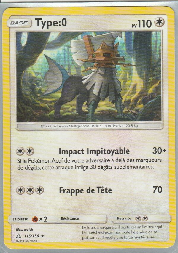 Carte POKEMON Ultra Prisme 115/156 TYPE:0 VF