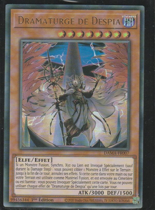 Carte Yu-Gi-Oh ! - L'Aube de la Majesté (DAMA) - FR007 - Dramaturge de DESPIA - 1ère Edition