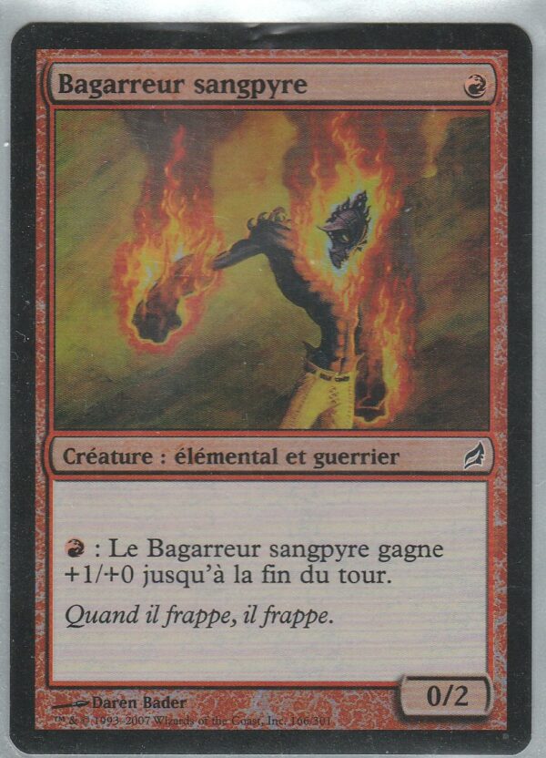 Carte MAGIC LORWYN 166/301 Bagarreur SANGPYRE VF FOIL