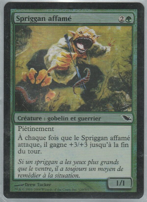 Carte MAGIC SOMBRELANDE 120/301 SPRIGGAN Affamé VF FOIL