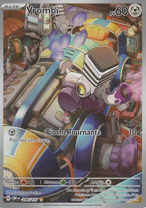 Carte POKEMON Flammes Obsidiennes OBF 206/197 VROMBI VF