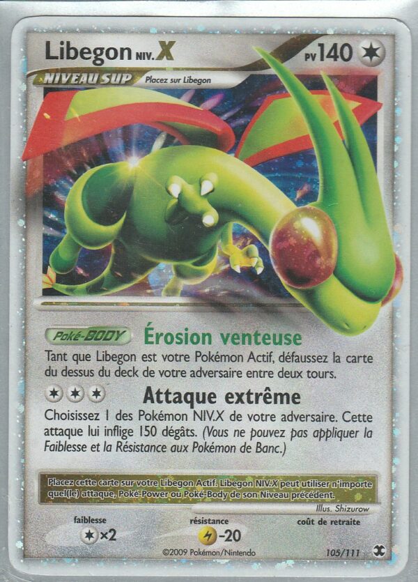 Carte POKEMON Rivaux Emergeants 105/111 LIBEGON NIV. X VF