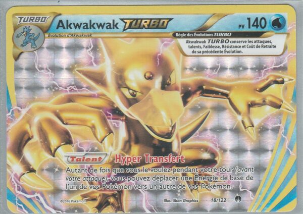 Carte POKEMON Rupture Turbo 018/122 AKWAKWAK TURBO VF