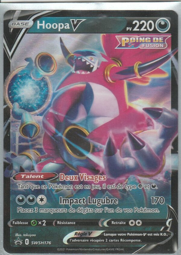 Carte POKEMON Black Star Promos SWSH 176 HOOPA V VF