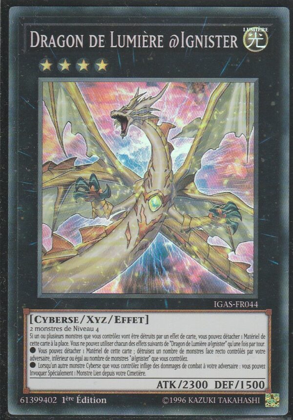 Carte Yu-Gi-Oh ! - L'Assaut de l'Ignition (IGAS) - FR044 - Dragon de Lumière @IGNISTER - 1ère Edition