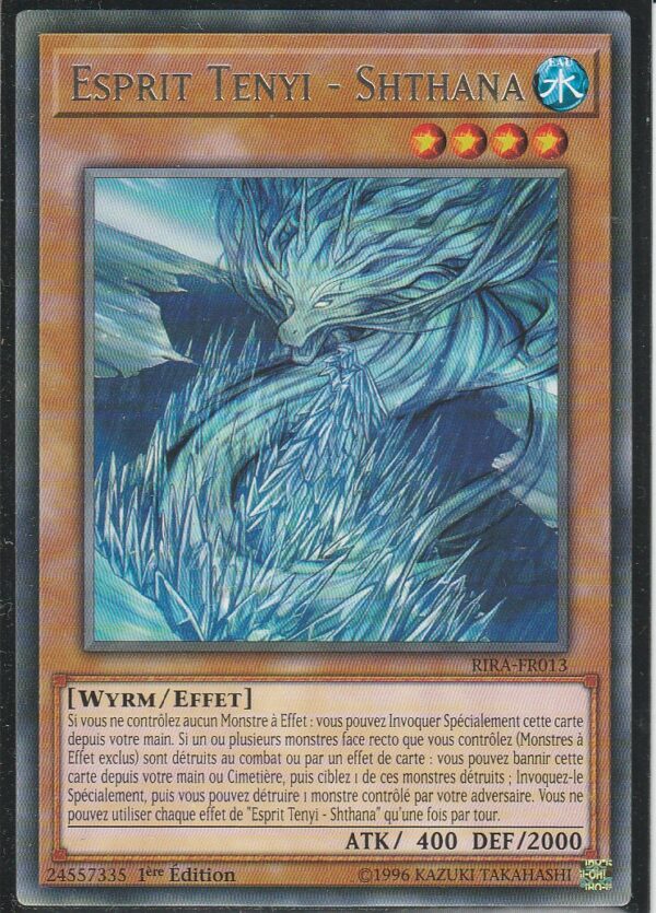 Carte Yu-Gi-Oh ! - Le Soulèvement de la Fureur (RIRA) - FR013 - Esprit TENYI – SHTHANA - 1ère Edition