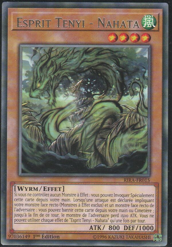 Carte Yu-Gi-Oh ! - Le Soulèvement de la Fureur (RIRA) - FR015 - Esprit TENYI – NAHATA - 1ère Edition