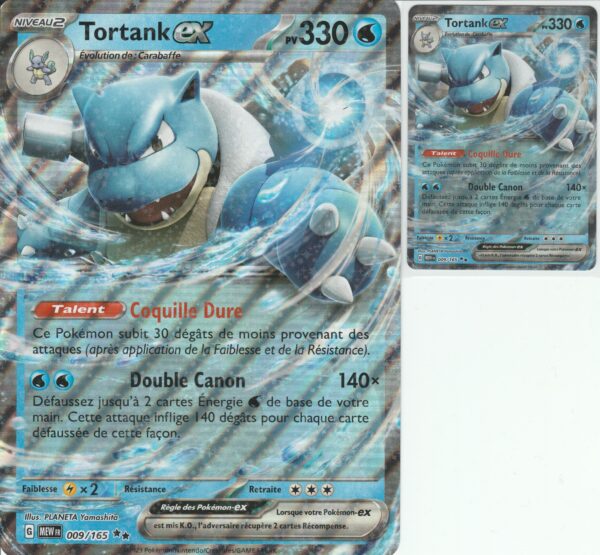 Carte POKEMON "151" MEW 009/165 TORTANK EX VF OVERSIZED