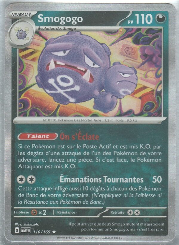 Carte POKEMON "151" MEW 110/165 SMOGOGO VF