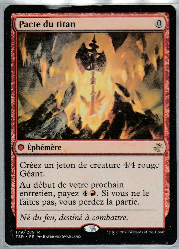 Carte MAGIC Spirale Temporelle Remastered TSR 179/289 Pacte du Titan VF