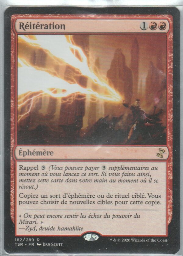 Carte MAGIC Spirale Temporelle Remastered TSR 182/289 Réitération VF