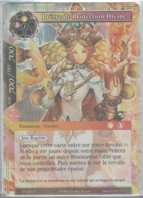 Carte FORCE of WILL - Héritage Perdu - L2 LEL-081 - Prêtre de Protection Divine - VF FOIL