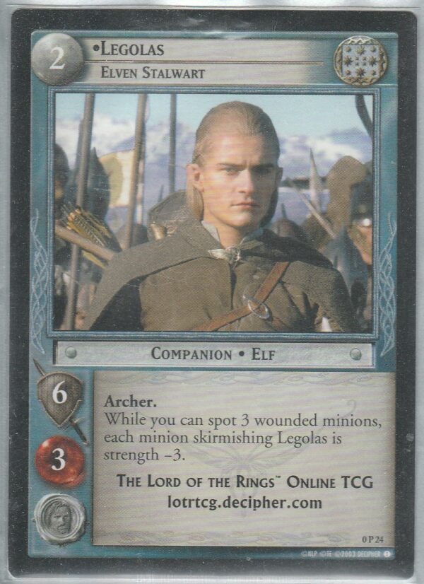 Carte JCC SEIGNEUR des ANNEAUX - 0P24 - LEGOLAS, Camarade Elfe - VO